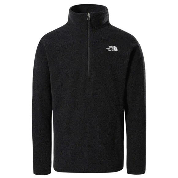 The North Face Mens Fleece Textured Cap Rock 1/4 Zip Navy Blue Mid-Layer SIZE M - Picture 1 of 13
